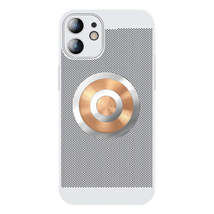 For iPhone 11 Honeycomb Hole Copper Cooling Phone Case with Lens Film(Silver) - £6.31 GBP