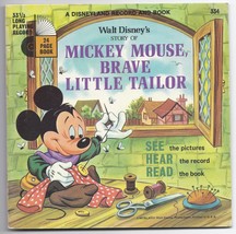 Disneyland Book &amp; Record Mickey Mouse Brave little Taylor 33 13 RPM - $19.11