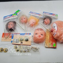6 Vtg Doll Head Face Googly eyes Create A Craft Westrim Wangs Clown Baby Hand  - £15.52 GBP