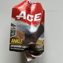 ACE Brand Compression Ankle Support, Small/Medium, Black, DAMAGED BOX ONLY - $10.82