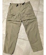 Vintage REI Beige 1980s Beige Convertible Canvas Outdoor Hike Pants 38x31 - $21.11