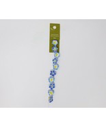 Bead Landing Polymer Clay Blue Flower Fashion Beads - 10 Pc - £6.18 GBP