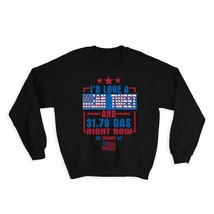 Love Mean Tweet 2024 : Gift Sweatshirt Funny Quote Trump Humor USA American Flag - £22.67 GBP