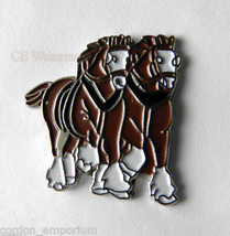 Clydesdale Working English Horse Lapel Pin Badge 1 Inch - £4.50 GBP