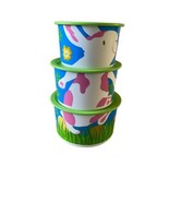 Set Of 3 Tupperware One Touch Easter Spring Stacking Canisters Duck Bunn... - £15.68 GBP