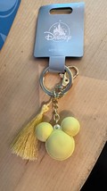 Disney Parks Mickey Mouse Yellow Macaron Cookie Keychain with Lobster Claw - $22.90