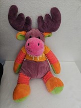 Fifty Four Moose Plush Stuffed Animal Purple Pink Orange Park City Shirt - £23.44 GBP