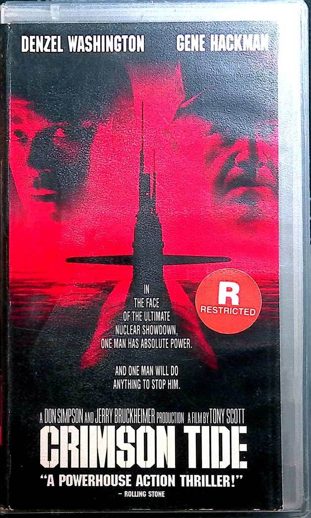 Crimson Tide [VHS 1996] Denzel Washington, Gene Hackman / Action Thriller - $1.13