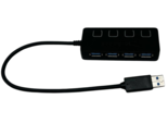Sabrent HB-UM43 4 Port USB Hub Power Switches Portable for Laptop PC Mac - $11.66