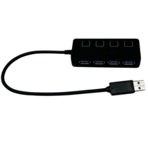 Sabrent HB-UM43 4 Port USB Hub Power Switches Portable for Laptop PC Mac - $11.66
