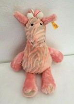 Steiff Giselle Bell Giraffe Stuffed Animal Plush Toy 240393 Pink Tan Rat... - $21.27