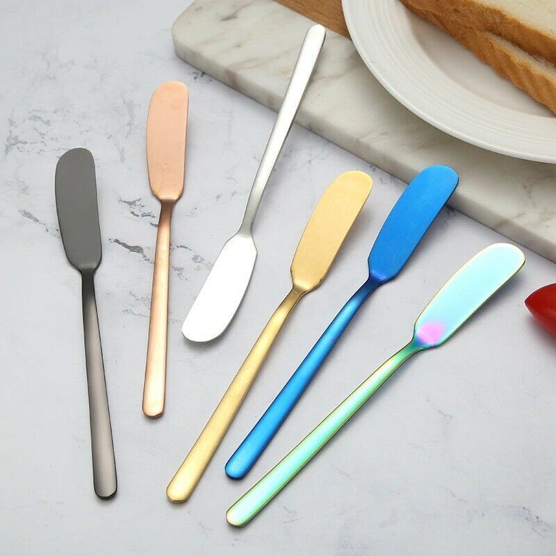 304 Stainless Steel Butter Knife Cheese Dessert Jam Knive Spreaders Crea... - $6.99