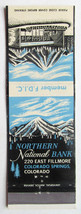 Northern National Bank - Colorado Springs, Colorado 20 Strike Matchbook Cover CO - £1.56 GBP