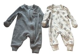 Newborn Sleepers Lot Carter’s Cloud Island w Mittens NEW Baby NB image 2