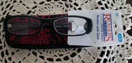 Foster Grant ~ Viianca ~ Black &amp; Pink Plastic Glasses ~ +1.25 ~ NS0115 ~... - $22.44