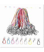 100 Colorful Lobster Clasp Charm Lariat Lanyard Mini Cord Straps - DIY J... - $30.20 CAD