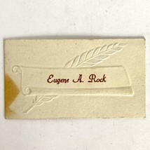 1950s Butler PA Senior High School Small Name Calling Card Eugene A Rock - $12.95