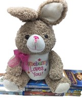 Dan Dee Rabbit Some Bunny Loves You Plush StuffedAnimal Color Embroidery Easter  - £19.57 GBP