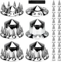 Axle Cover Combo Kits for Semi Truck Hubs w/Screw-On 33mm Lug Nut, Spike... - $269.46