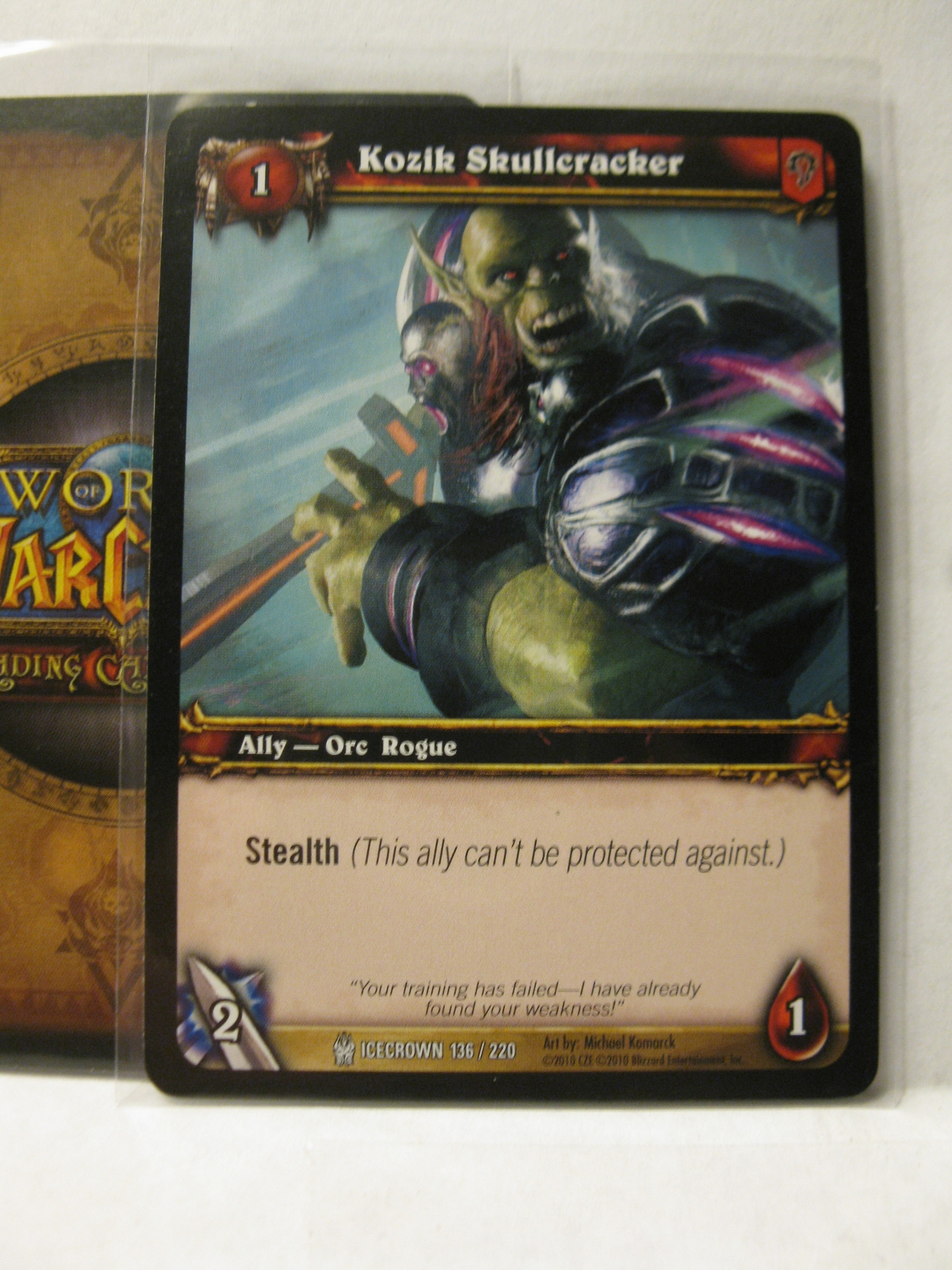 Primary image for (TC-1577) 2010 World of Warcraft Trading Card #136/220: Kozik Skullcracker