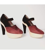 Marni Platform Brown Black Heels Women Chunky Women Shoes 38 - £51.14 GBP