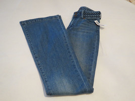 Kendall &amp; Kylie Juniors women Denim jeans 0 high rise bell flare braid *... - £22.29 GBP