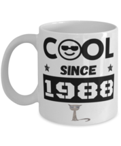 1P Wihite 11oz Ceramic Coffee Mug with Cool Year 1988  - $14.95