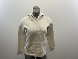 Gap Women&#39;s Beige Hoodie Size Medium Beige Long Sleeve Hooded Sweatshirt - $7.92