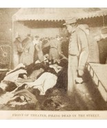 1904 Piling The Dead In The Street Chicago Iroquois Theater Fire Disaste... - €34,72 EUR