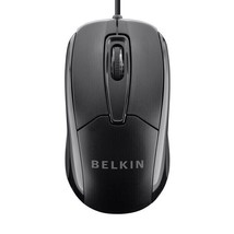 Belkin F5M010QBLK USB 3 Button Scroll Wheel Mouse Wired Ergonomic Black NEW - £8.40 GBP