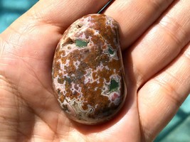 Fun Ocean Jasper Paisley Teardrop 42x27x9 mm Cabochon Gemstone for Jewelry - $32.50