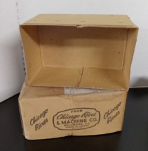 Chicago Rivet and Machine Co. Empty Box 2 piece 4/28/1972 made in the USA - $9.50