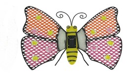 Scratch &amp; Dent Solar Powered Lighted Butterfly Outdoor Wall Hanging - £24.92 GBP