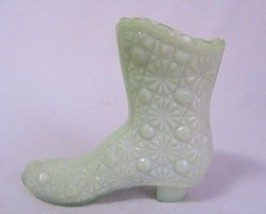 Boyd Art Glass High Top Shoe Boot Daisy &amp; Button Sea Green B In Diamond - £11.35 GBP