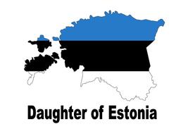 Daughter of Estonia Estonian Country Map Flag Poster High Quality Print - £5.53 GBP+