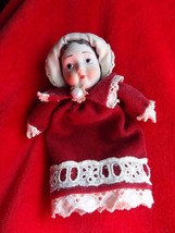 Vintage Victorian Porcelain Baby Doll Head Christmas Ornament - £5.34 GBP