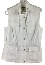 Orvis Vest Women’s 8 White Full Snap &amp; Zipper Four Pockets Fishing - £14.96 GBP