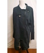 Cabi Renaissance Green Ponte Knit Coat Jacket Zip Faux Leather Trim Size... - €46,48 EUR