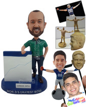 Personalized Bobblehead Boss With A Chart Nearby - Careers &amp; Professionals Corpo - £80.57 GBP