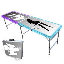 8-Foot Folding Beer Pong Table W/Led Lights - Good N Bad Edition - $293.99