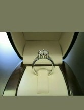 1.5Ct Round Cut Diamond Vintage Solitaire Engagement Ring 18ct White Gold Over - £80.39 GBP