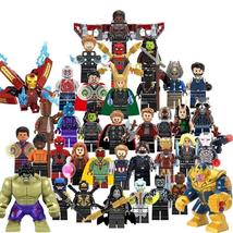37pcs SuperHero Avengers Infinity War Thanos Hulk Thor Loki Mini figure Block - £50.24 GBP