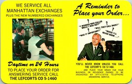 Vtg Advertising Postcard Affiliated Telephone Answering Service New York City NY - $9.85