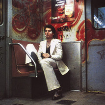 Saturday Night Fever John Travolta sits on train graffiti on wall 12x12 photo - £15.94 GBP