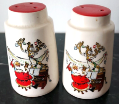 BRINN&#39;s Vintage Christmas Santa Claus Salt &amp; Pepper Shakers Made in Japan Piano - $11.88