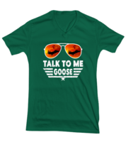 Jet Fighter TShirt Talk To Me Goose Green-V-Tee  - £18.05 GBP