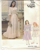 Little Vogue 1314 Flower Girl, Communion Dress Pattern Girls Size 7 8 10 Uncut - £23.40 GBP