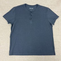 Ash &amp; Erie Shirt Mens Large Gray Henley Casual Short Sleeve Cotton Minim... - £17.48 GBP