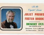 Foster Brooks Juliet Prowse Postcard Desert Inn Hotel Las Vegas Nevada 1... - £14.01 GBP