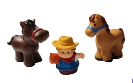 Fisher Price Little People Farmer Rancher  with Horses Lot of 3 - £9.16 GBP